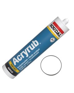 Soudal Acryrub Acrylic Caulk Sealant Extra White